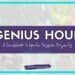 Book cover titled GENIUS HOUR: A Guidebook to Ignite Passion Projects. The background features blurred electronic components and colorful liquid-filled containers. The website studentcenteredworld.com is also displayed.
