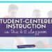 Three students working together at laptops, overlaid with the text: What is the theory of student-centered instruction in the K-12 classroom? studentcenteredworld.com.