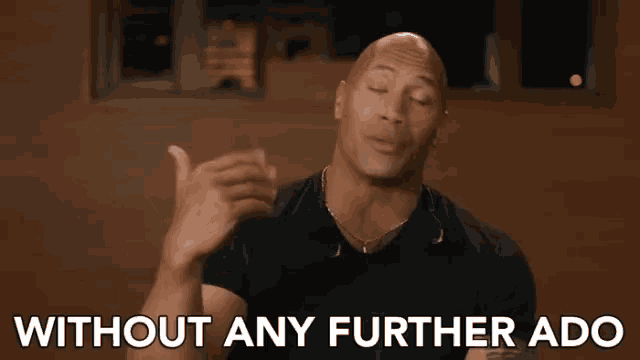 A person in a black shirt gestures with their hand while the text WITHOUT ANY FURTHER ADO appears at the bottom of the image, making it perfect for presentations about teacher gifts.